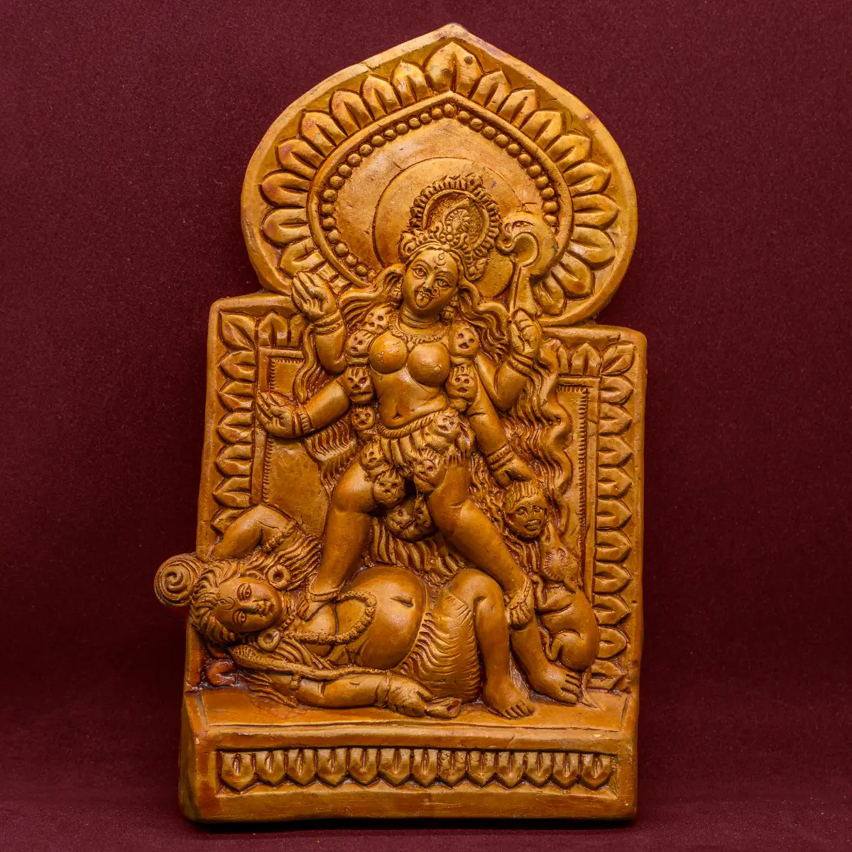Goddess kali terracotta wall mount MollisArts